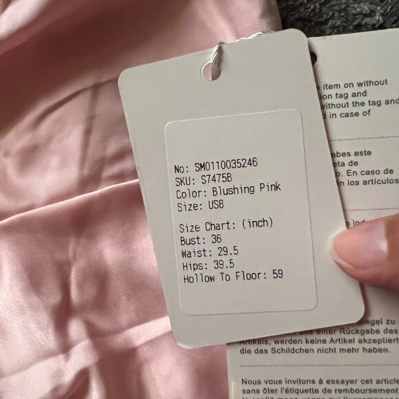 NWT STacees bridesmaid dress one shoulder blushing pink size 8 - Picture 14 of 16